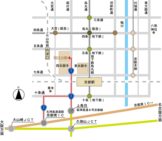 聞法会館周辺地図