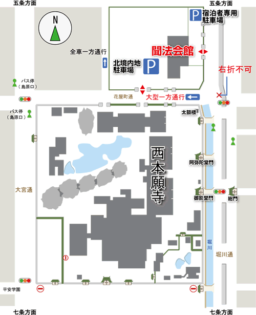 聞法会館周辺地図